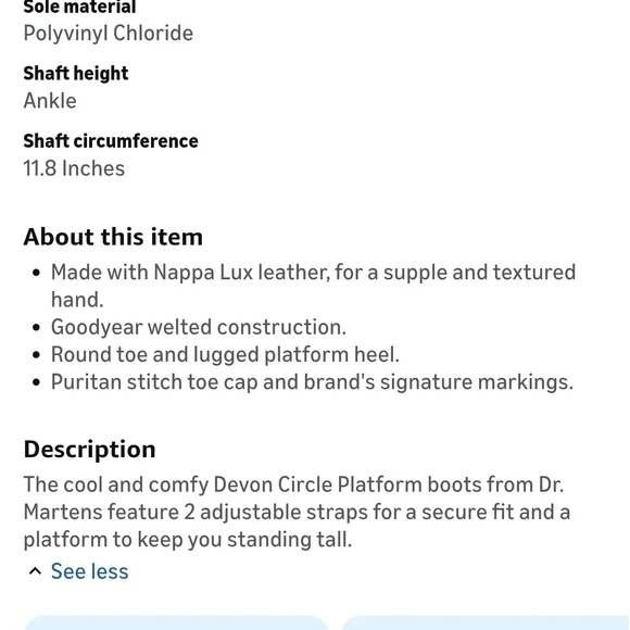 Dr. Martens Black Platform Shoes with Buckle Straps - Picture 10 of 11